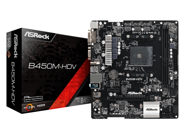 ASRock B450M-HDV AMD 400シリーズ Socket AM4対応 AMD B450チップ