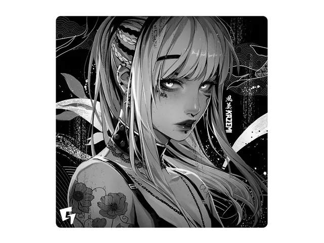 GLSSWRKS GLSSWRKS Kazemi Premium Glass Mousepad Dark 500x500mm