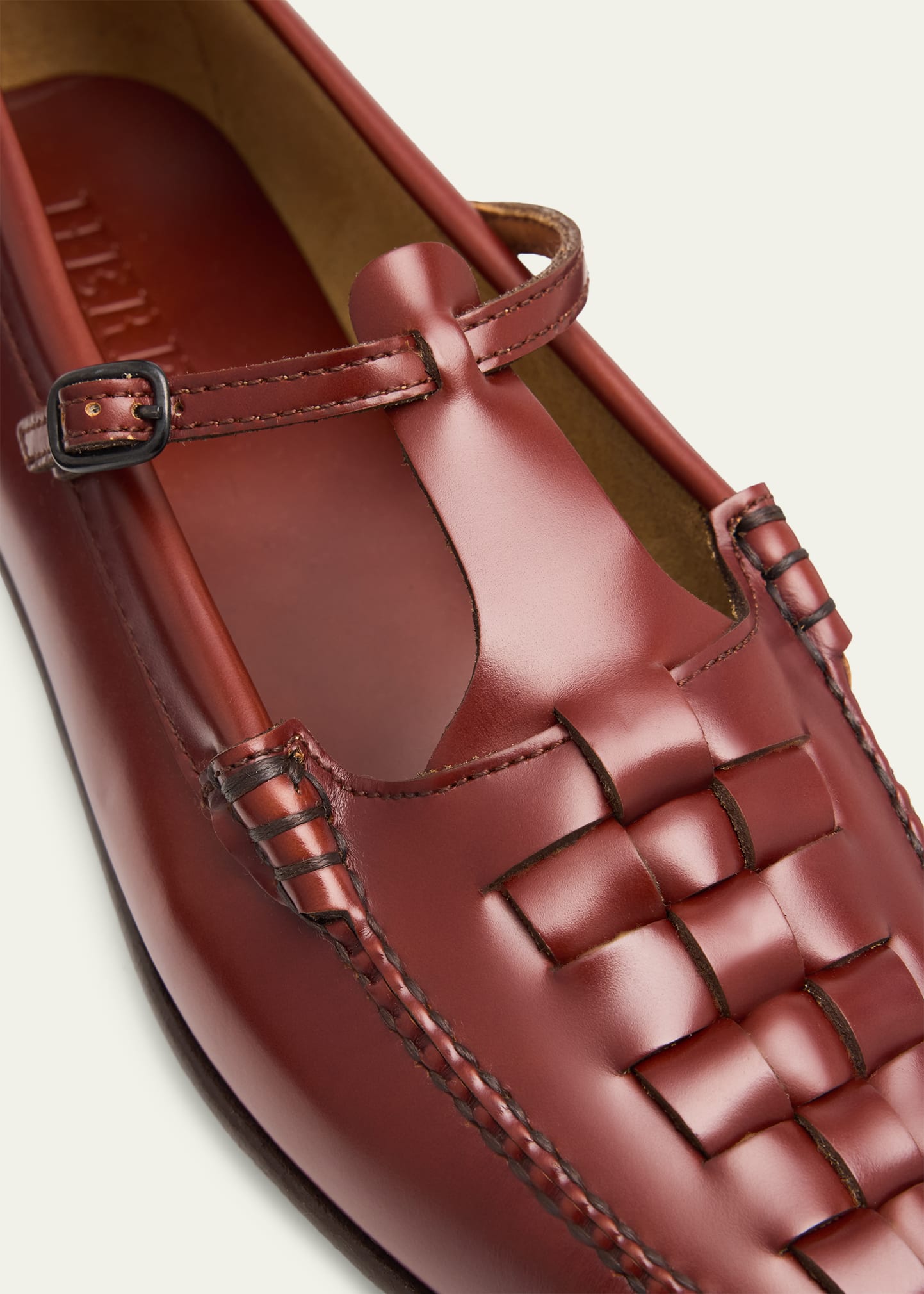 HEREU Men's Maqueda Interwoven Leather T-Bar Loafers - Bergdorf