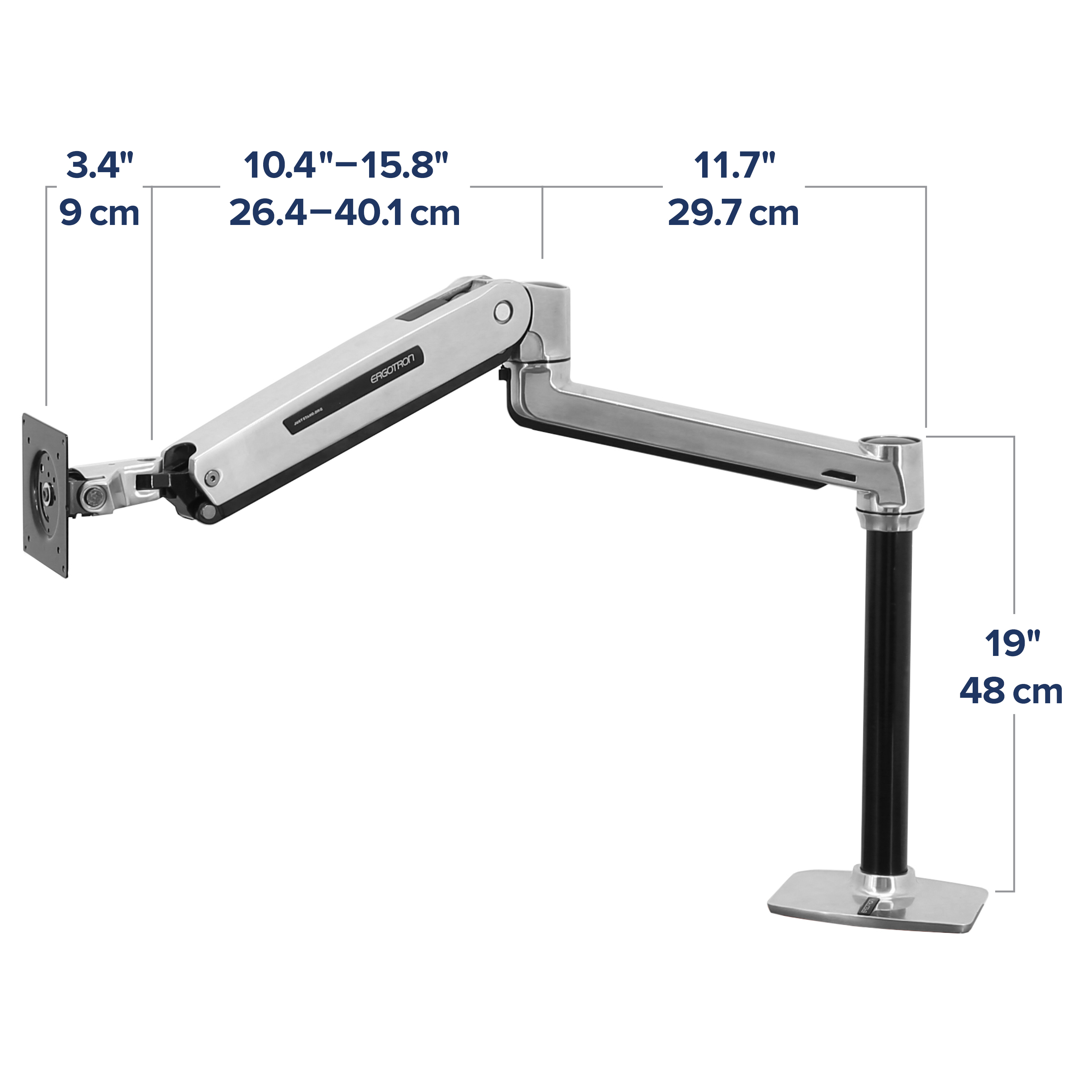 LX昇降式デスクマウントLCDアーム