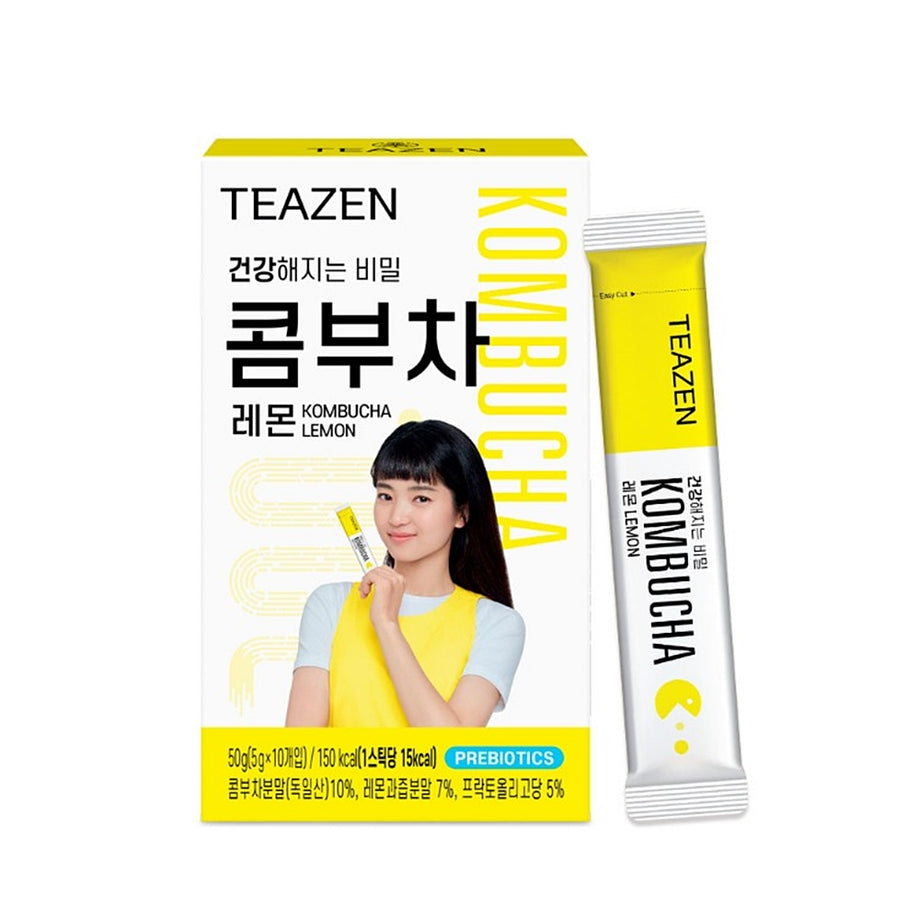 Teazen Kombucha Lemon 0.18oz x 10, 티젠 콤부차 레몬 5g x 10