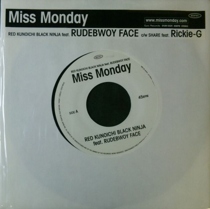MISS MONDAY / RED KUNOICHI BLACK NINJA feat. RUDEBWOY FACE (7inch