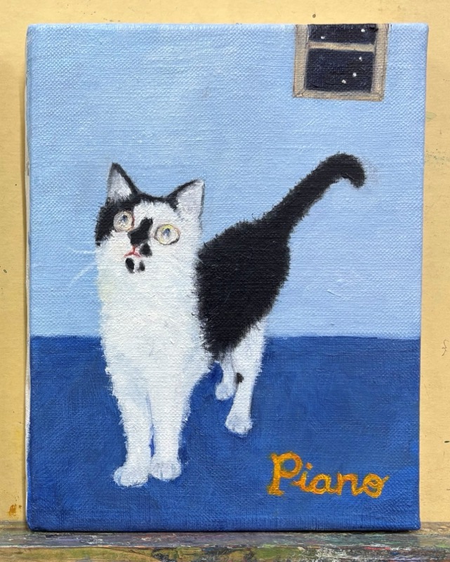 新宿教室／若松会員様の油彩画「猫」 ｜ 大人におすすめの絵画教室