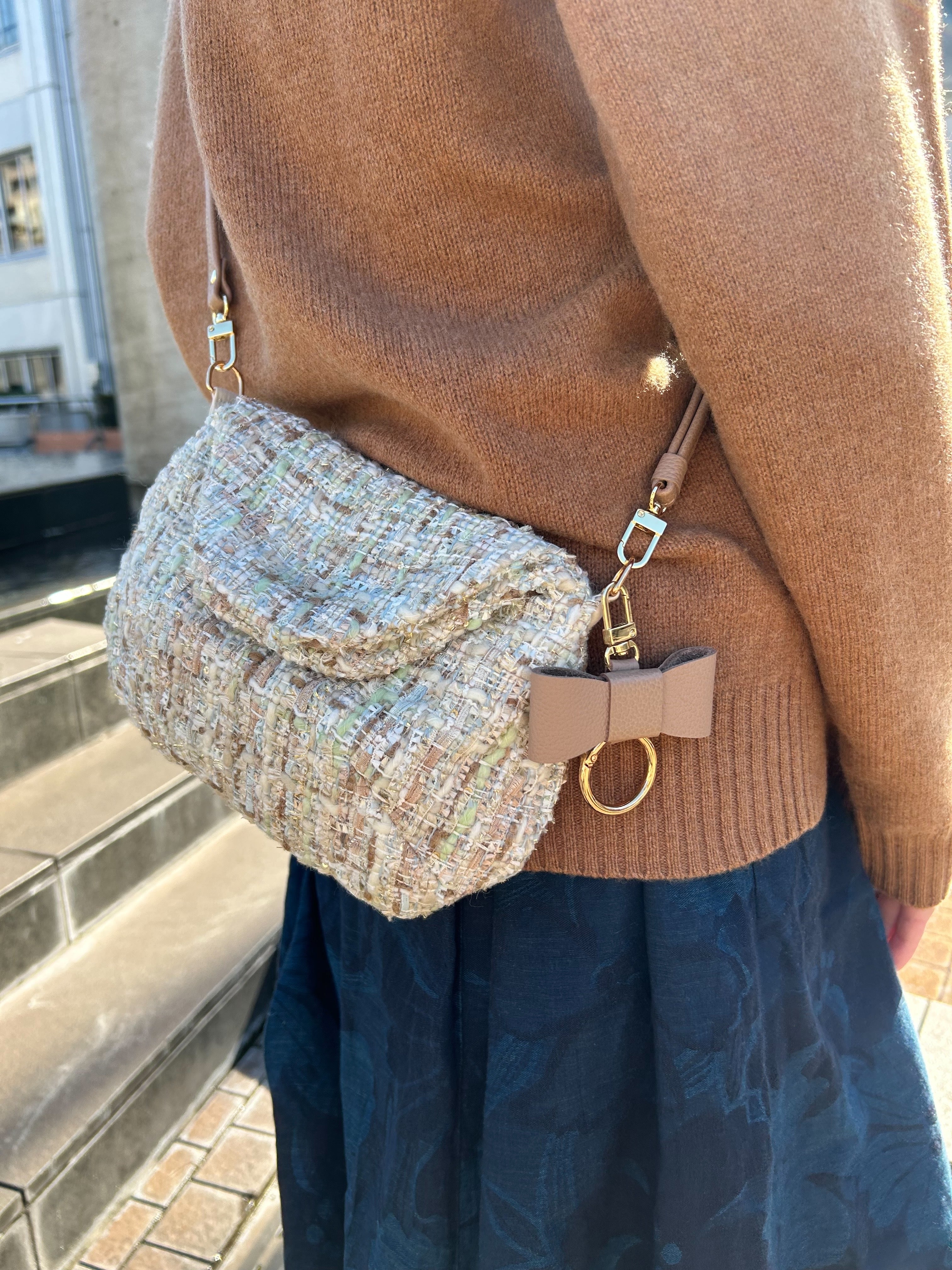 TWEEDY! ツイードミニショルダーバック ナチュラル – Metasequoia Kids