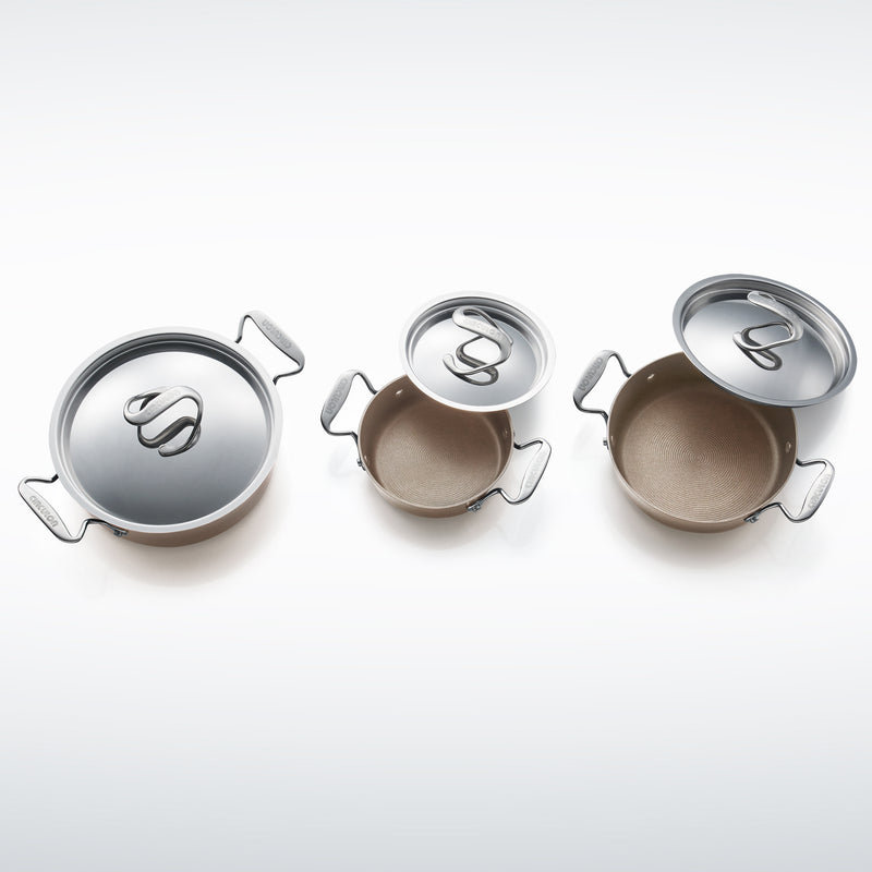 マイヤー サーキュロン 3ピースセット(両手鍋 16cm / 20cm / 24cm