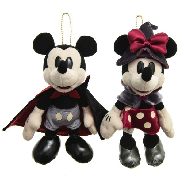 ちょっと大きめ☆ヴァンパイアミッキー&魔女ミニーぬいぐるみバッジ