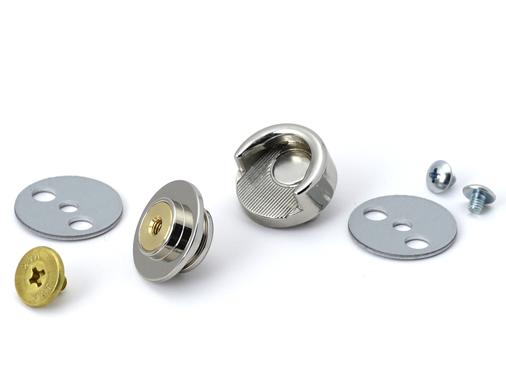 留め具 引掛けマグネ 【特許取得】、引いて開けるマグネット式、バッグ