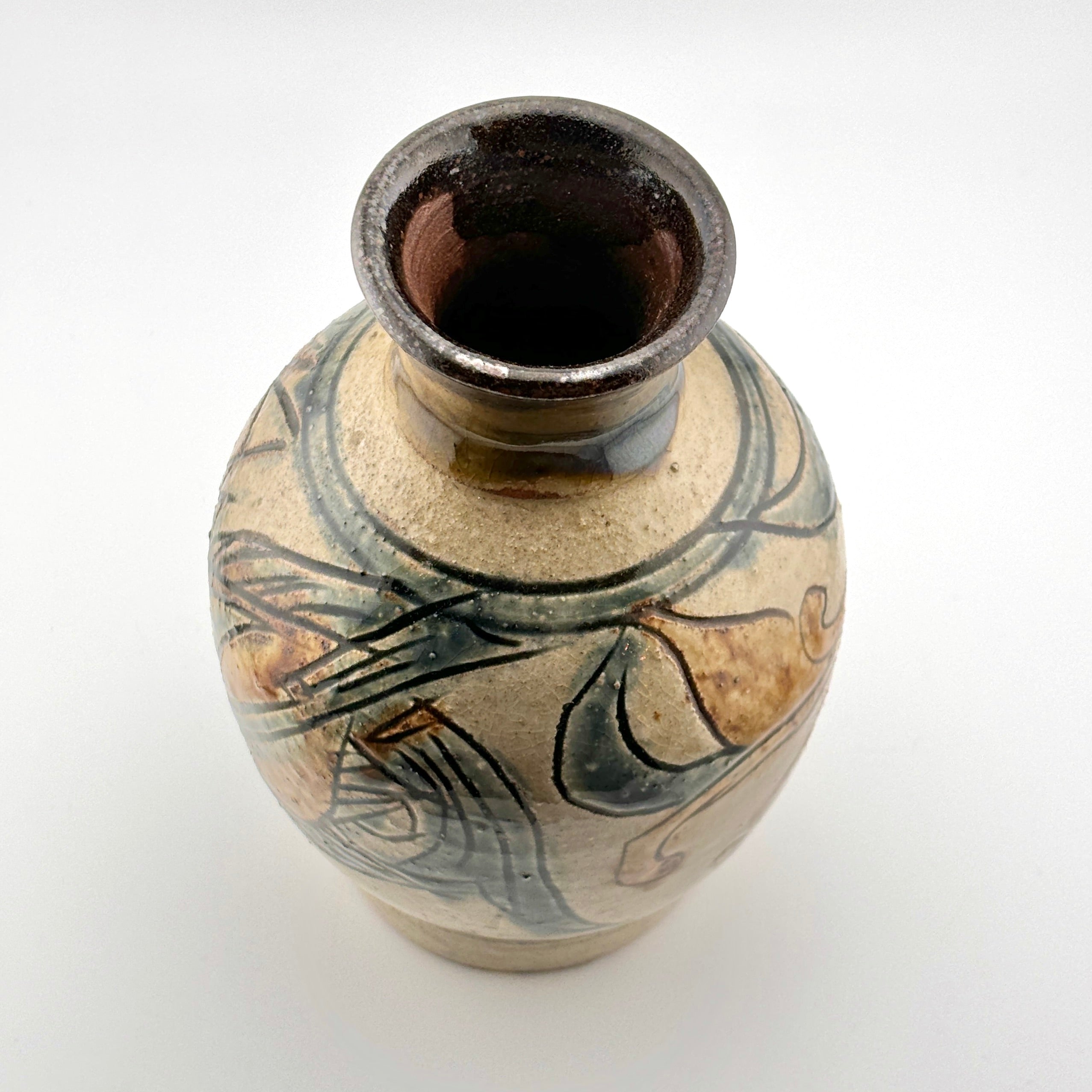 人間国宝級◇蔵から凄い迫力のある虎の壺が出てきた、壺、花瓶、花道具