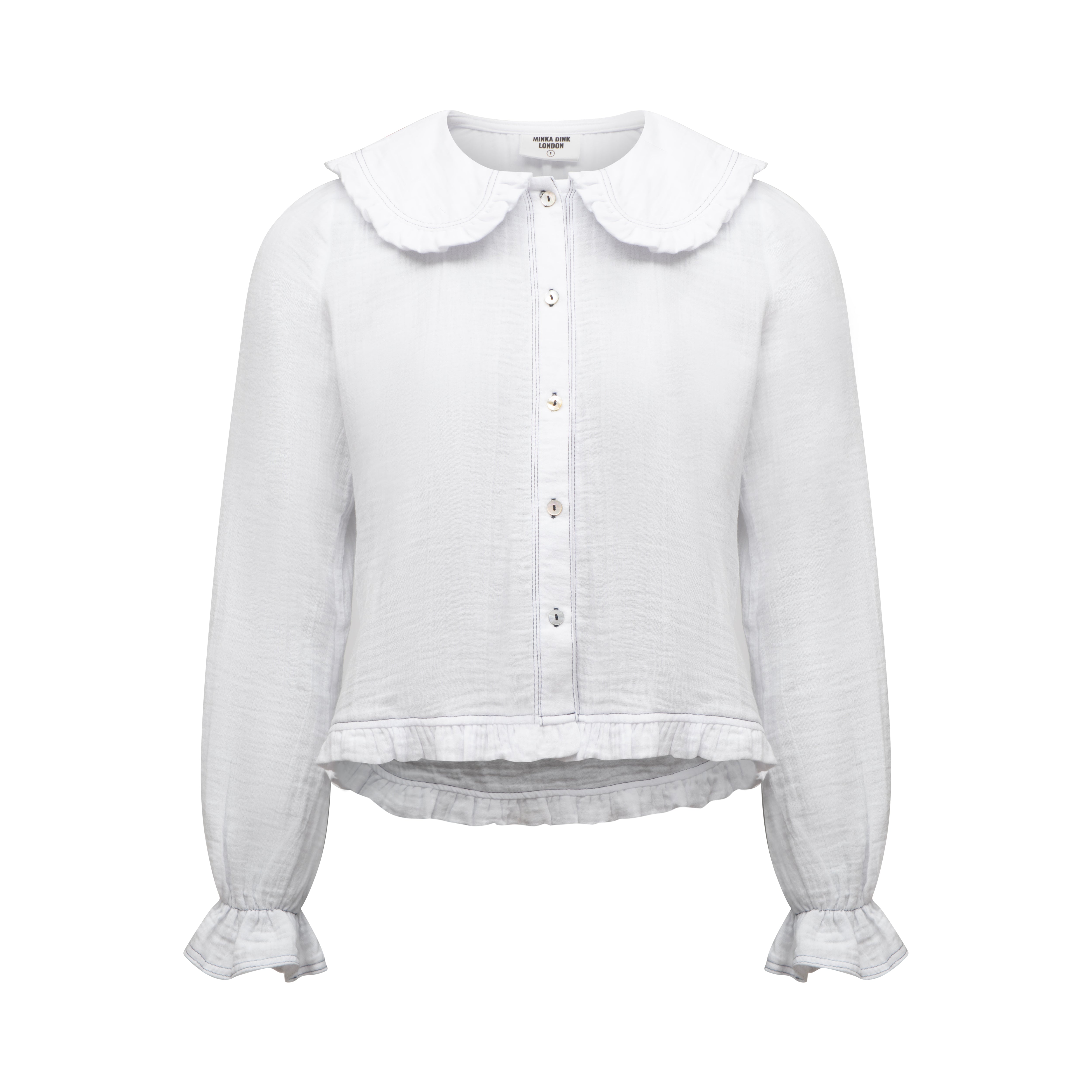 Bibi Blouse Long Sleeve | Peter Pan Collar Blouse – Minka Dink London