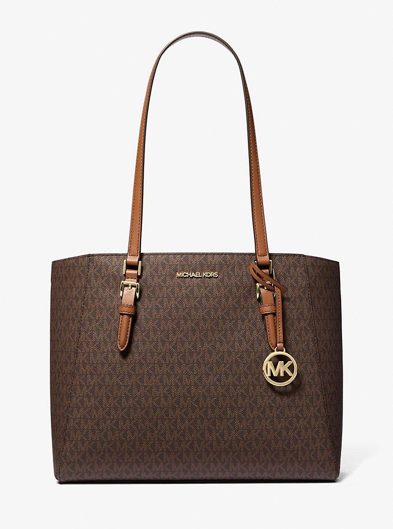 Charlotte Large 3-in-1 Signature Logo Tote Bag in BROWN - Sale