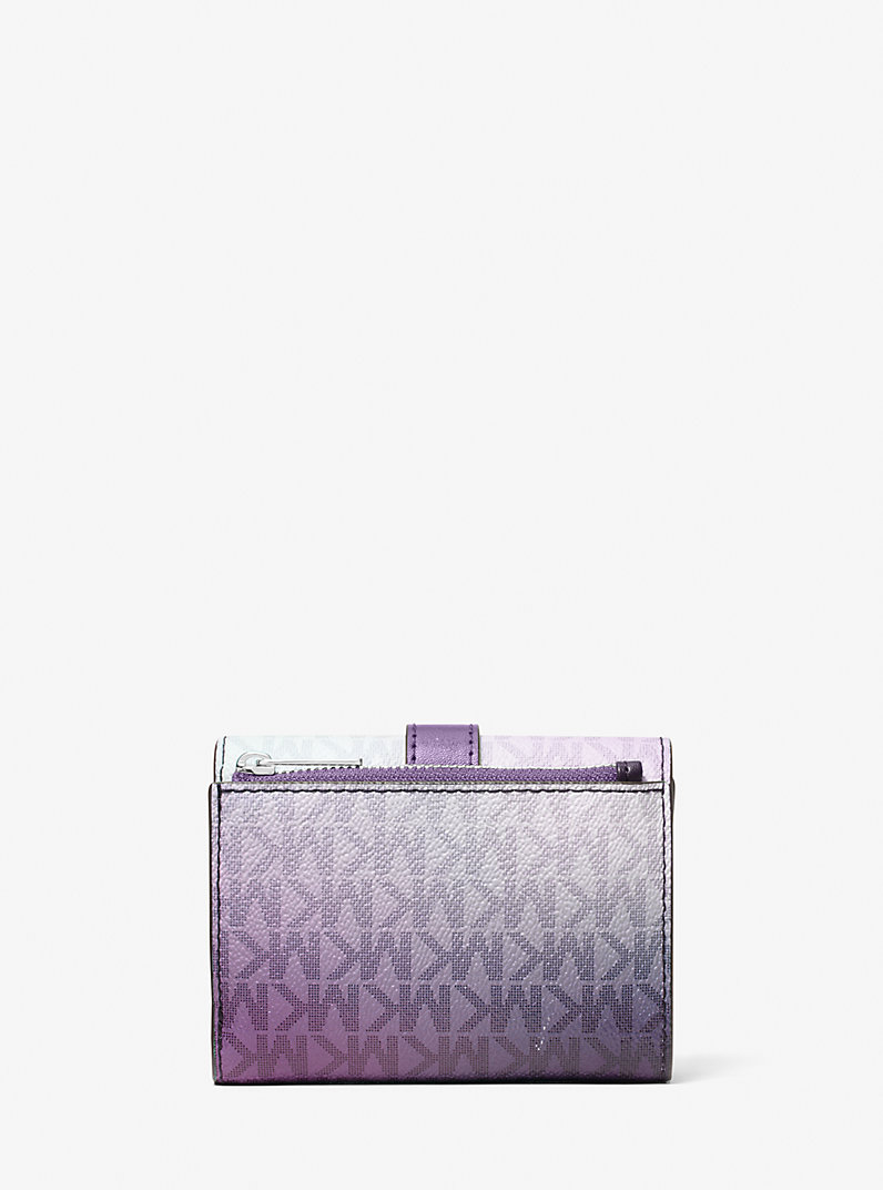 Greenwich Medium Ombré Signature Logo Tri-Fold Wallet in DARK