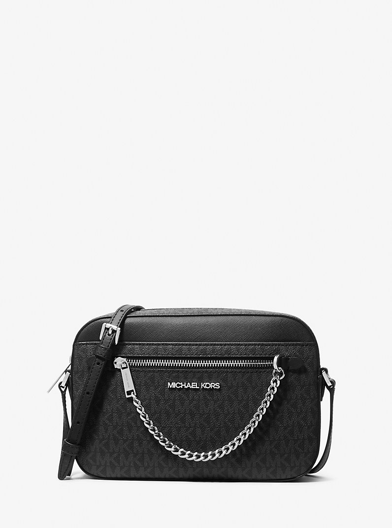 Jet Set Large Logo Crossbody Bag in BLACK - Sale | Michael Kors [US]