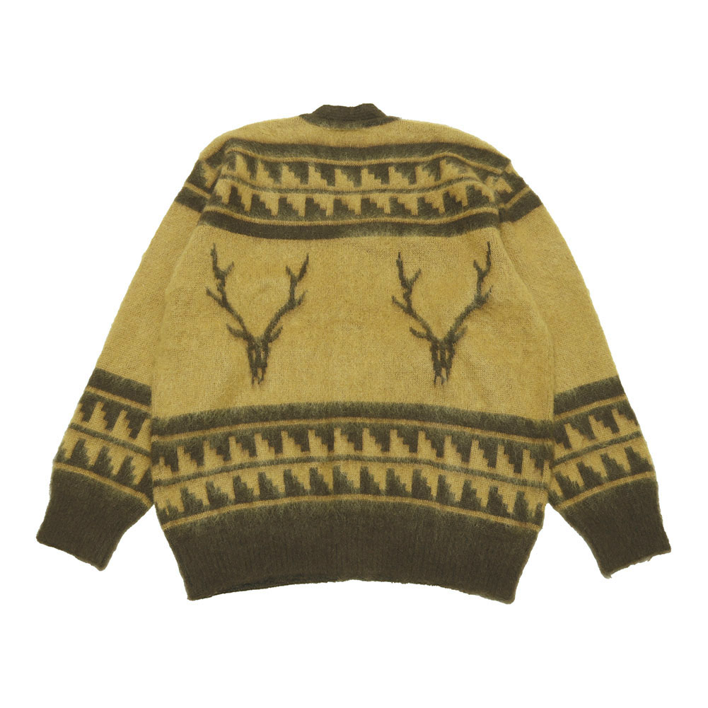 South2 West8[サウス2 ウェスト8]Mohair V-Neck Cardigan-Nordic Skull