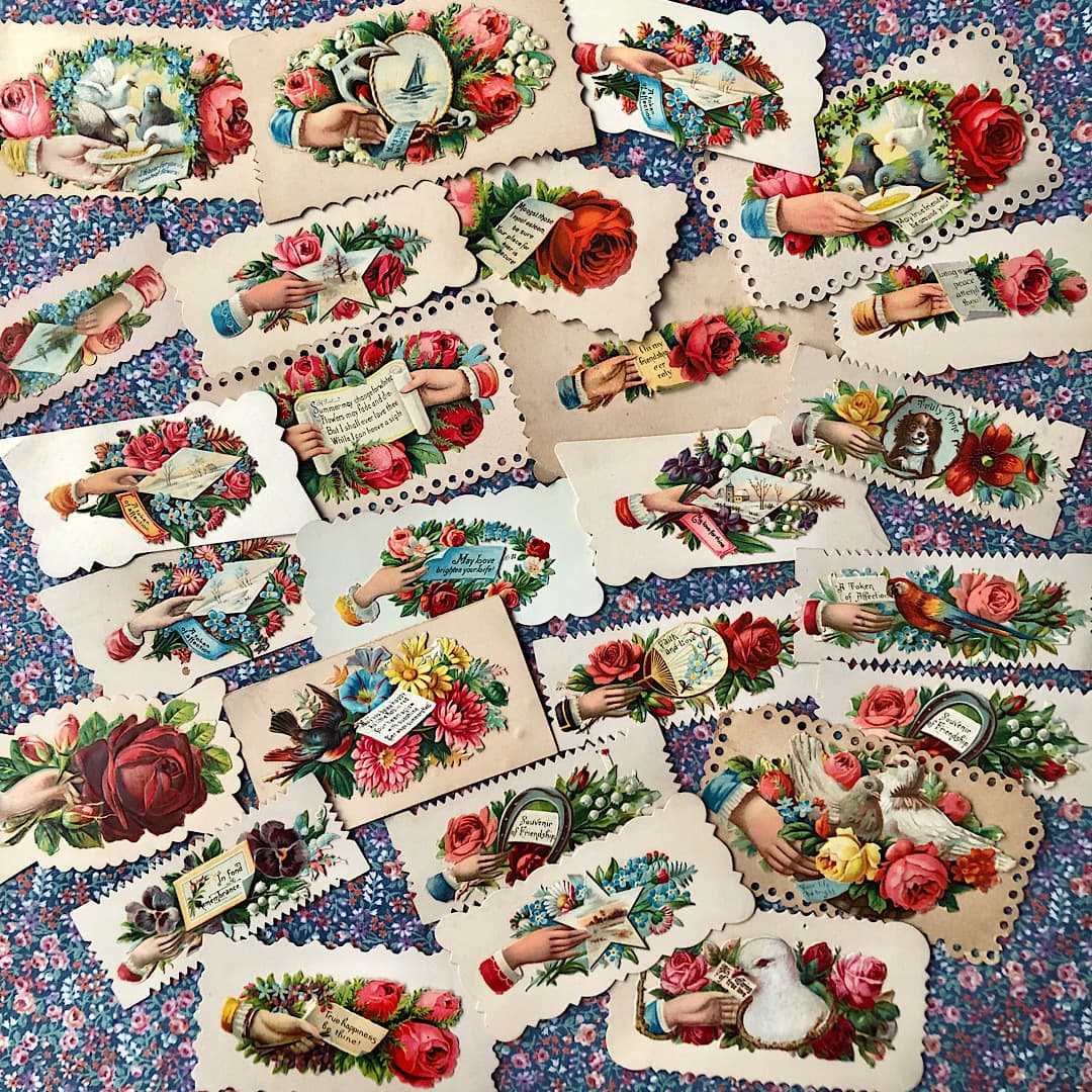 淑女の名刺 アンティーク ヴィクトリアン・コーリングカード