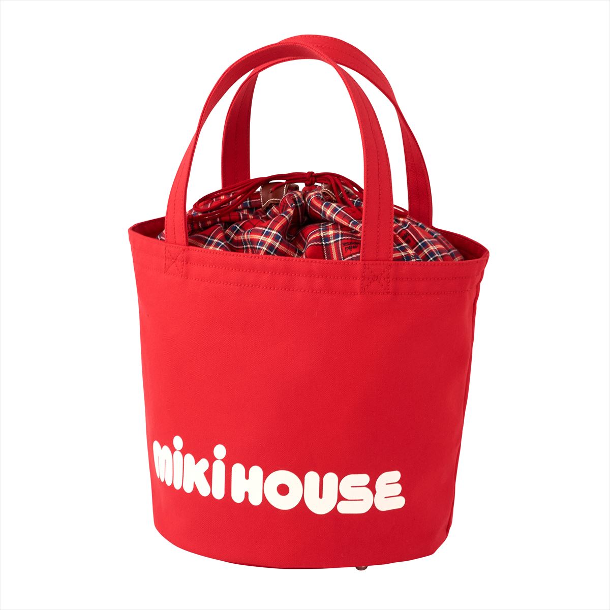 MIKI HOUSE Plaid Bucket-Style Logo Tote Bag – MIKI HOUSE USA