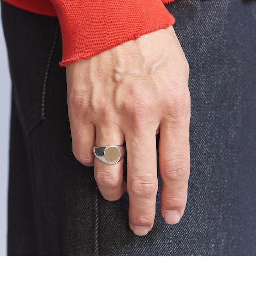 SILVER925 x BRASS シグネット リング｜ビューティー＆ユース