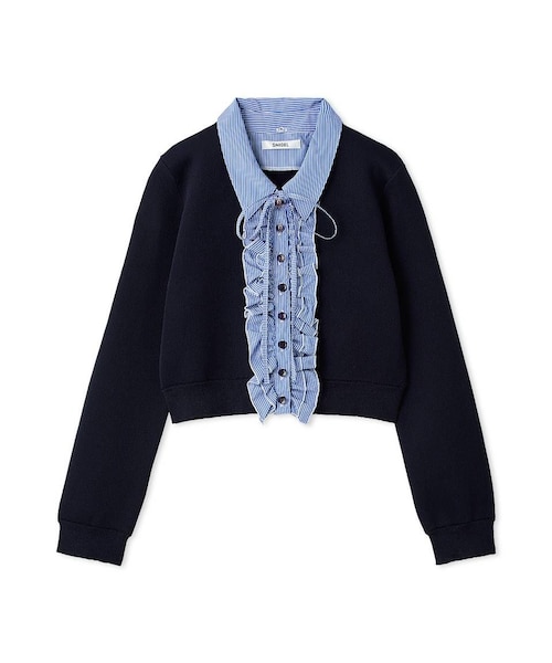 フリルニットカーディガン｜スナイデルの通販｜&mall（アンドモール