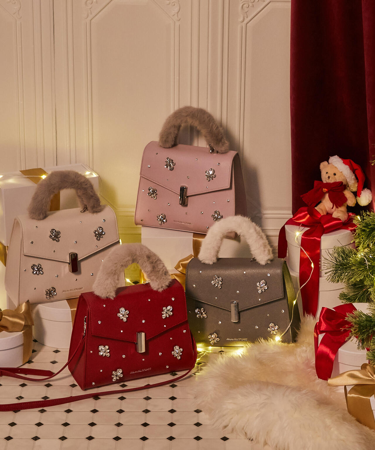 ランダムビジューファーハンドルバッグ | JILL by JILL STUART（ジル