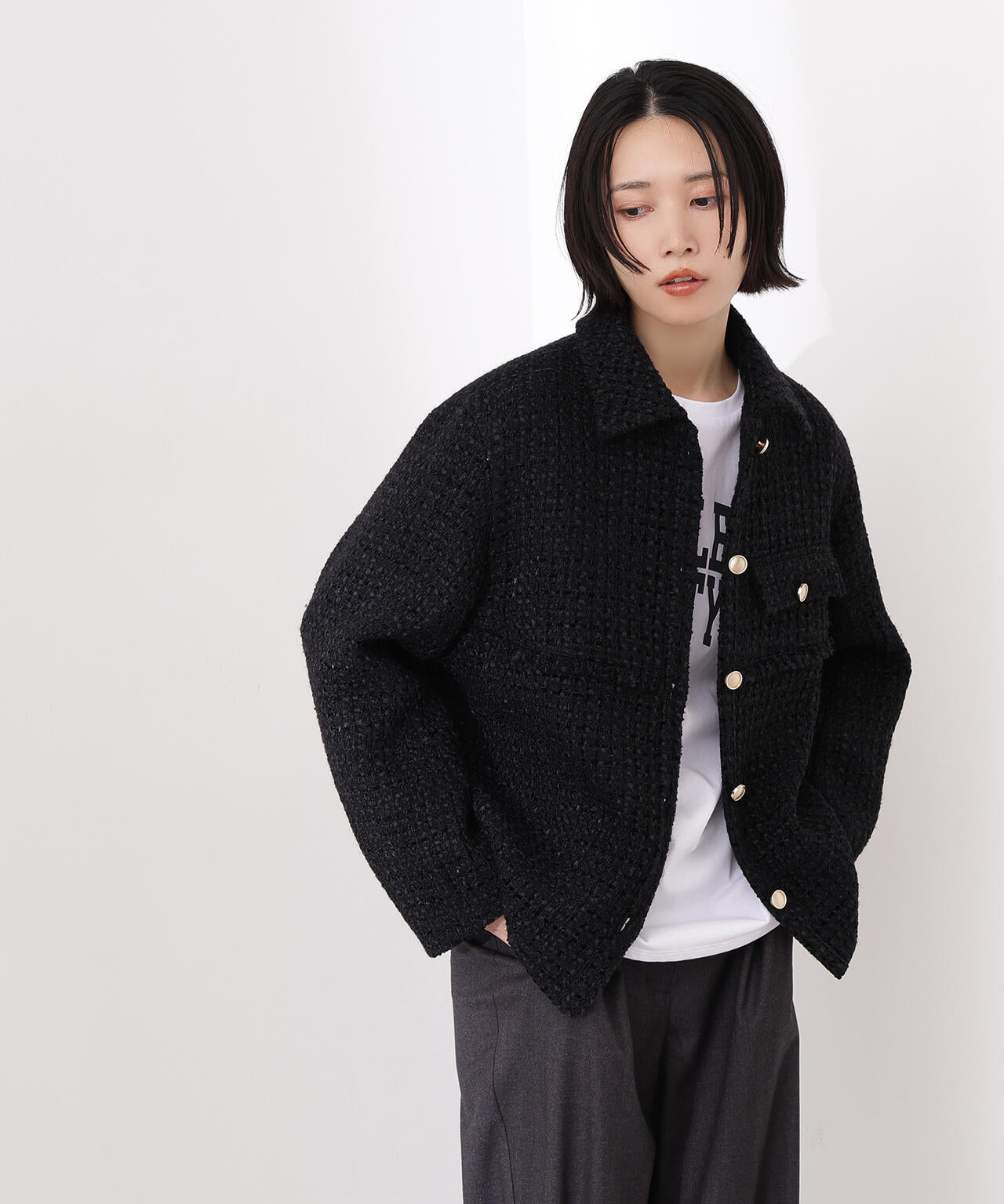 ツイード SETUP ブルゾン | N. Natural Beauty Basic*（エヌ