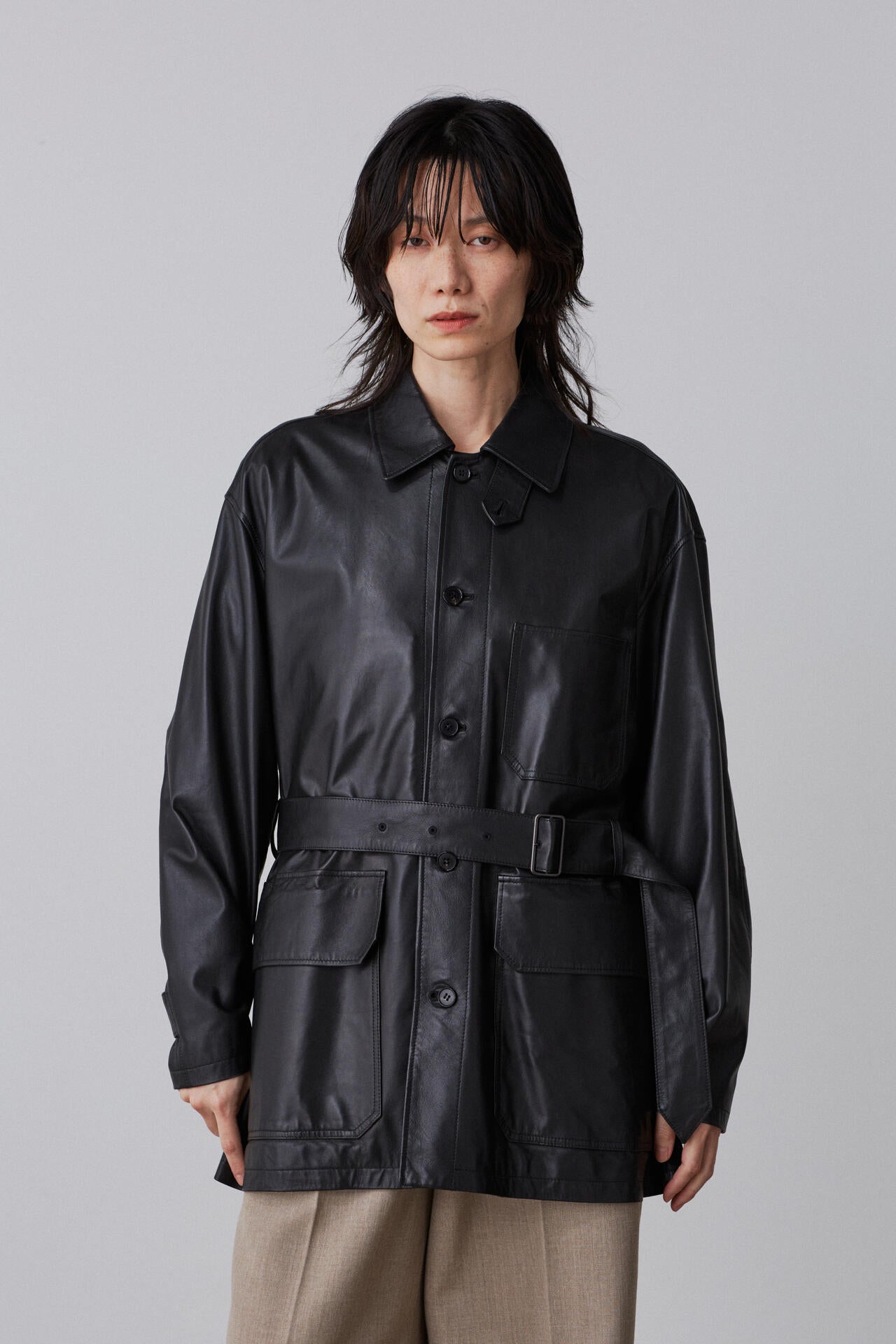 YLEVE / GLOVE SHEEP LEATHER COVERALL JACKET | YLÈVE（イレーヴ