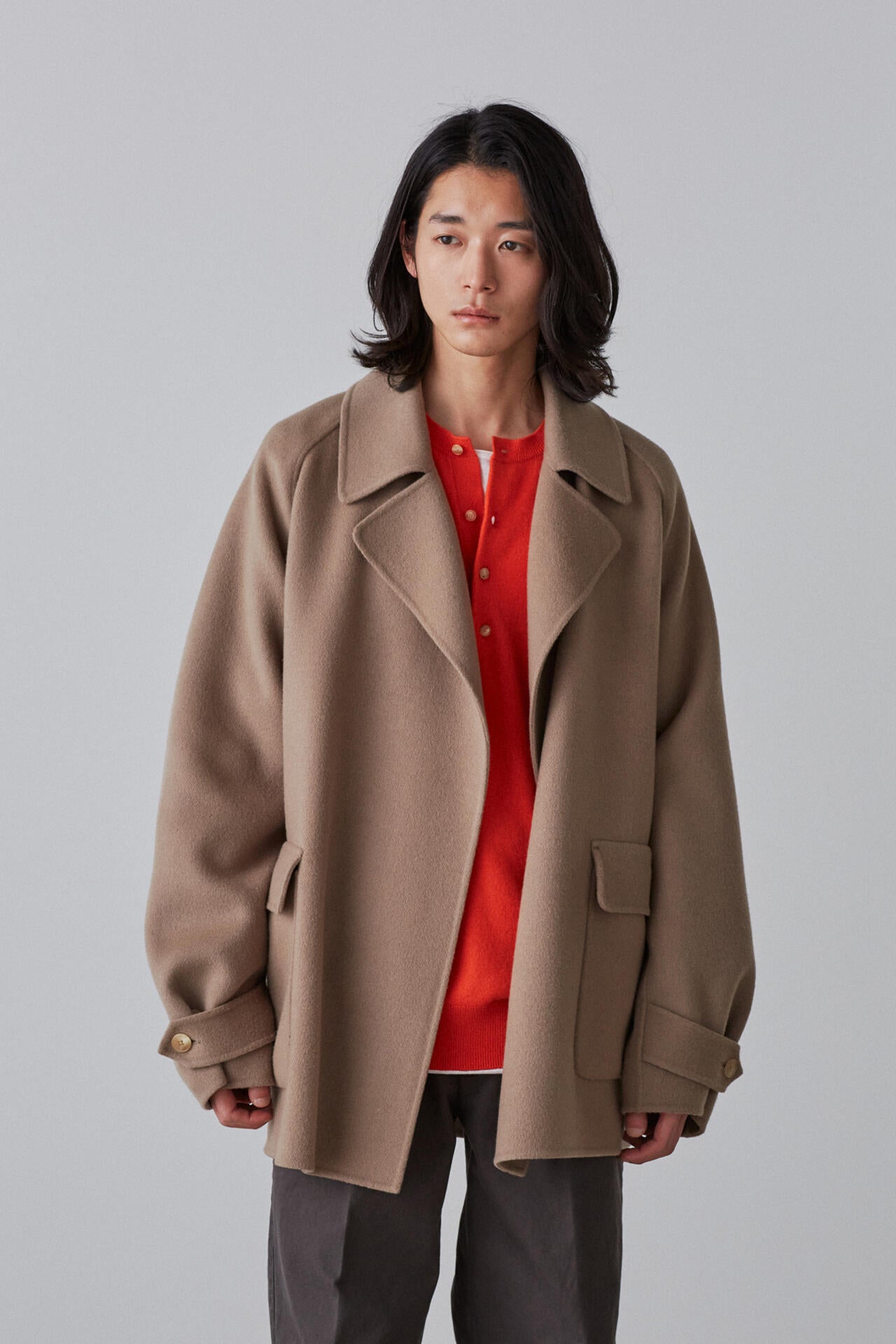 YLEVE / LAMBSWOOL DOUBLE CLOTH BEAVER SHORT CO | YLÈVE（イレーヴ