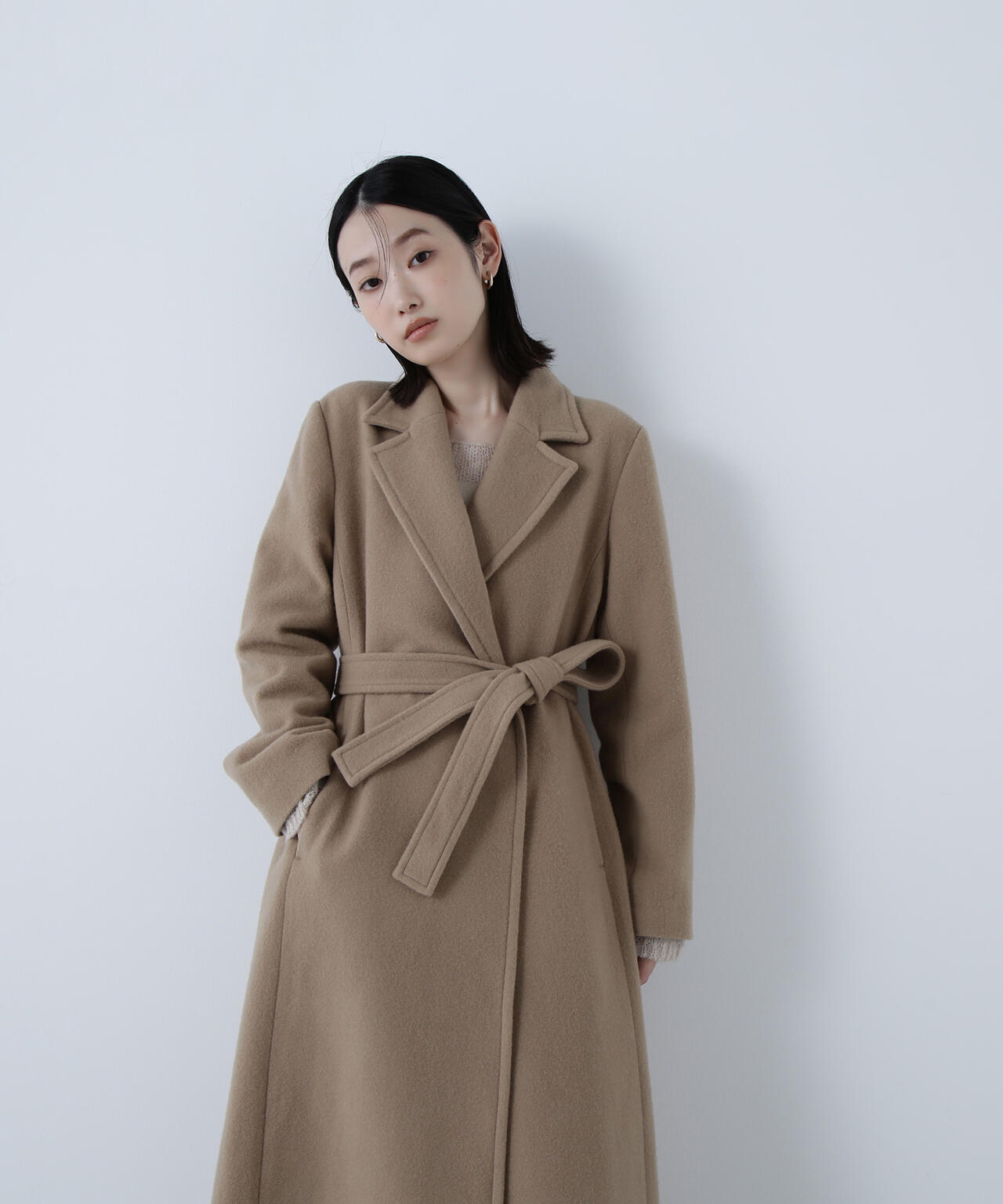 テーラーベルテッドロングコート | NATURAL BEAUTY BASIC（ナチュラル