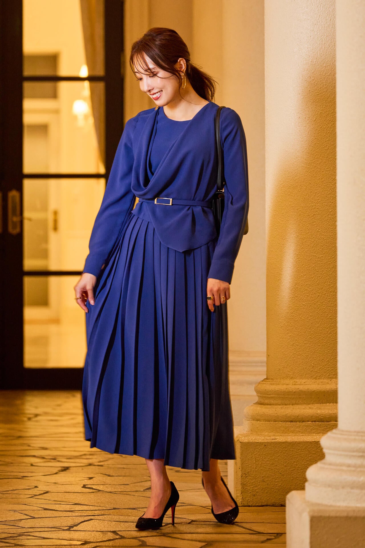 冨張愛コラボ] ドレーププリールワンピース | PINKY&DIANNE（ピンキー