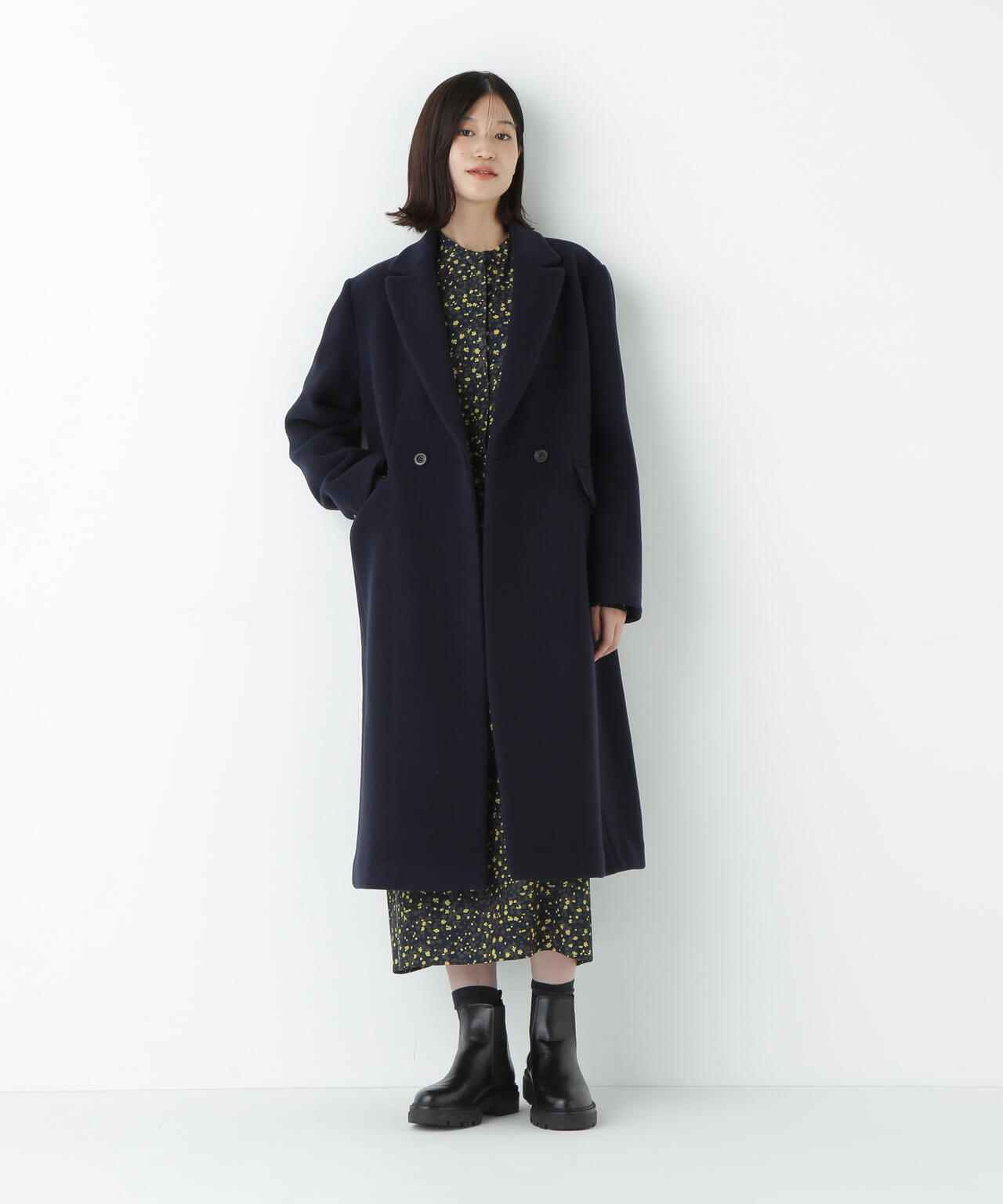 ウールモッサダブルチェスターコート | human woman（ヒューマン