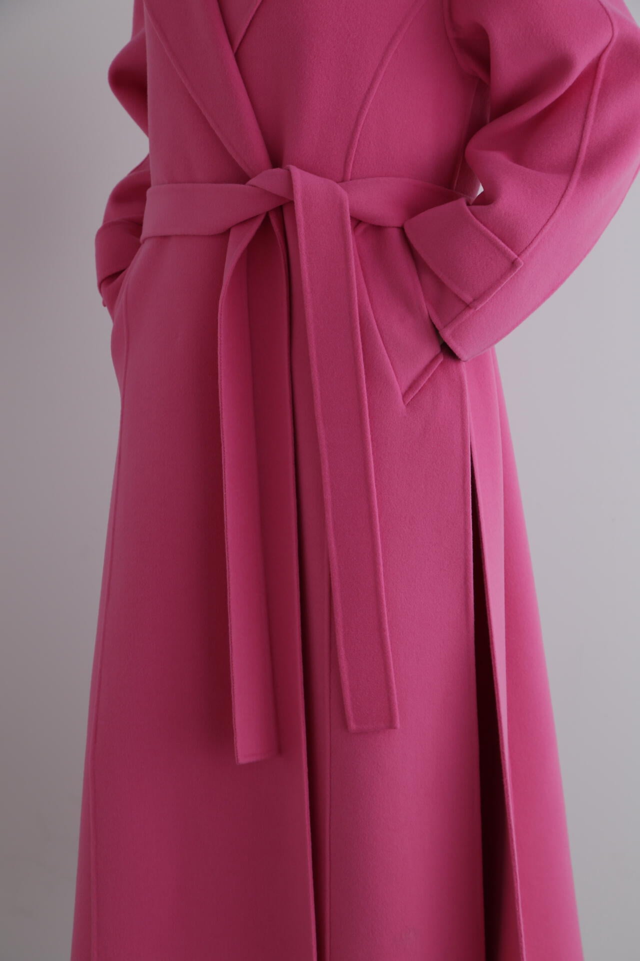 ルフィル LE PHIL ソフトウールリバーポンチョコート ピンク 1