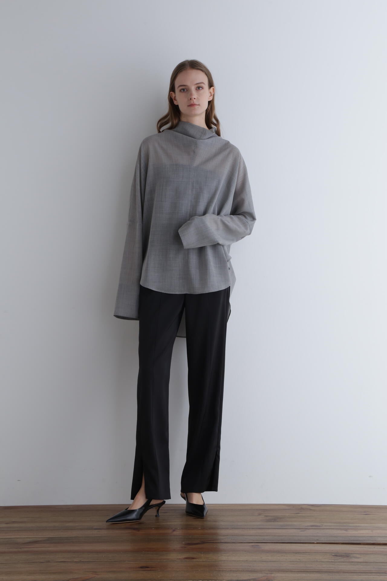 シアーウールローンハイネックブラウス | LE PHIL（ル フィル