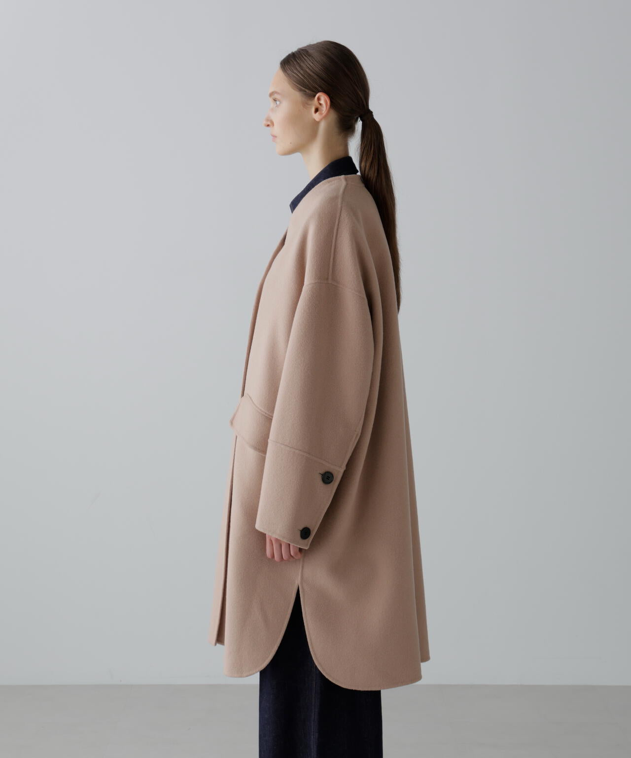 ソリッドウールリバーノーカラーコート | ADORE（アドーア） ｜【公式