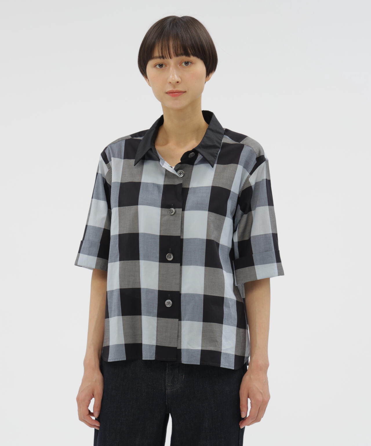 COTTON GINGHAM CHECK SHIRT | MARGARET HOWELL（マーガレット