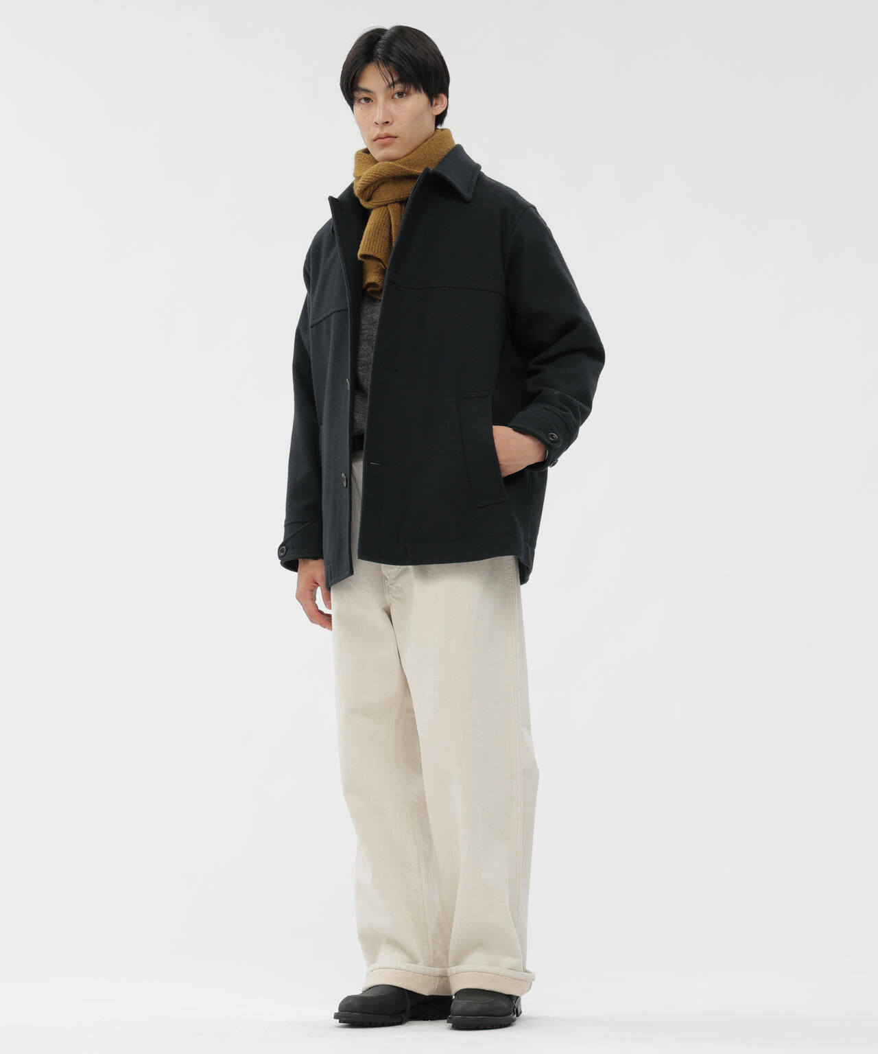 BASIC WOOL MELTON COAT | MARGARET HOWELL（マーガレット・ハウエル