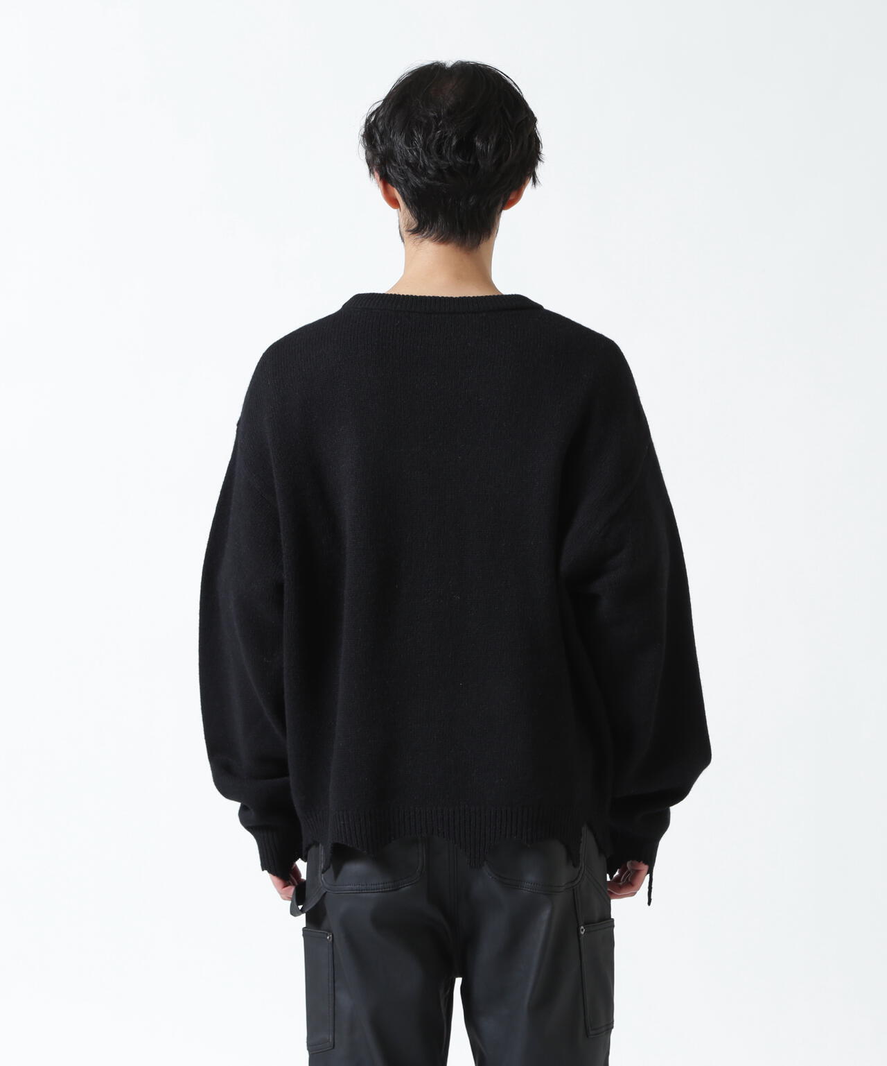 SAINT MICHAEL/セントマイケル/KLF CREW NEECK KNIT/KLF/BLACK | ROYAL
