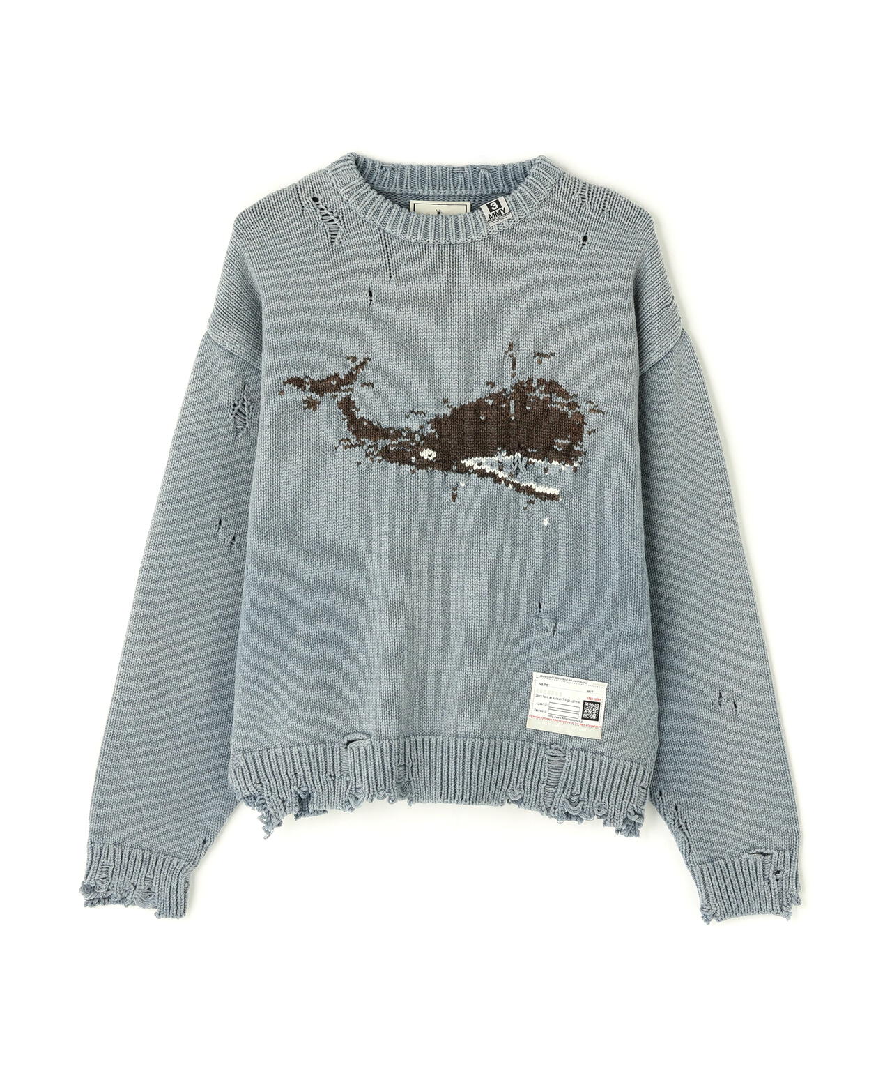 Maison MIHARAYASUHIRO/メゾン ミハラヤスヒロ/WHALE JACQUARD KNIT