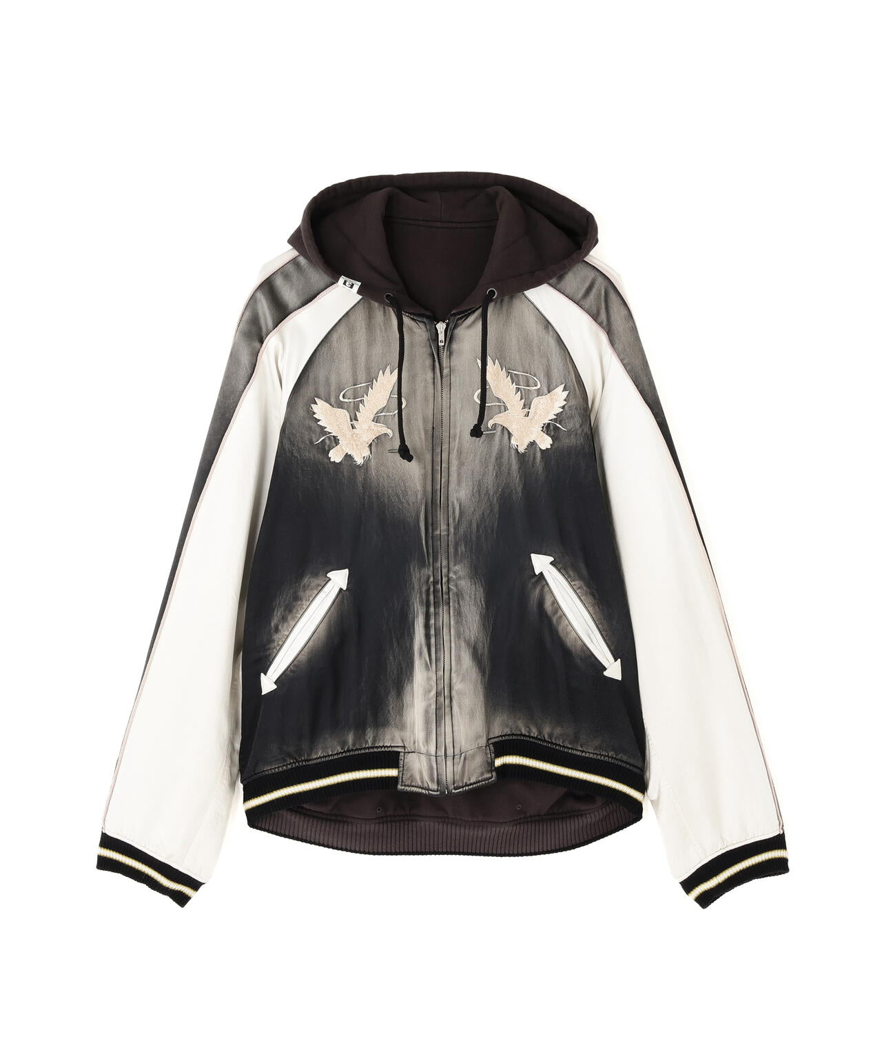 Maison MIHARAYASUHIRO/Reversible Hoodie Layered Souvenir Jacket