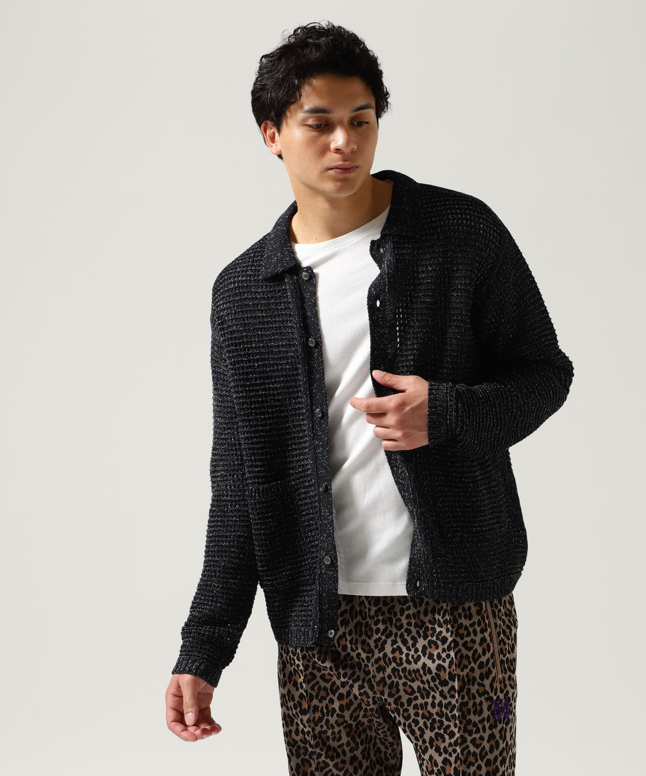 YOKE / ヨーク / MESH KNITTED SHIRT CARDIGAN | GARDEN（ガーデン