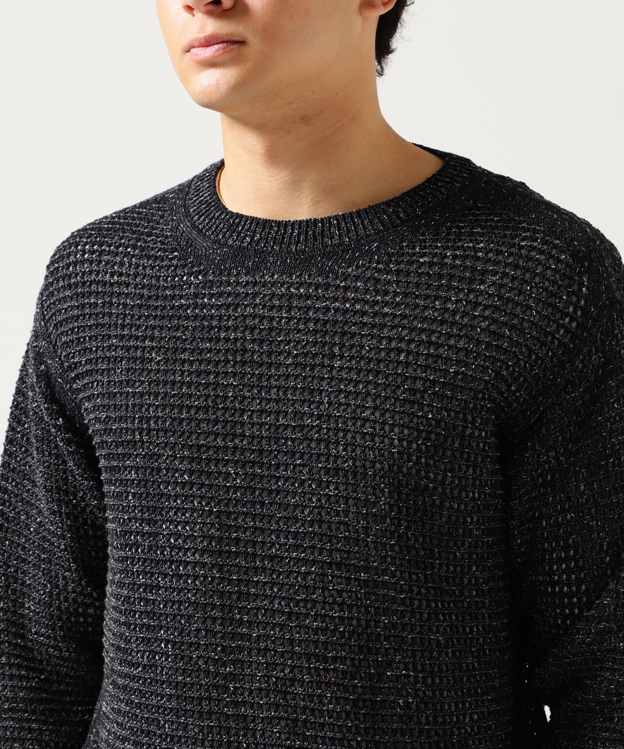 YOKE/ヨーク/MESH KNITTED CREWNECK SWEATER | GARDEN（ガーデン