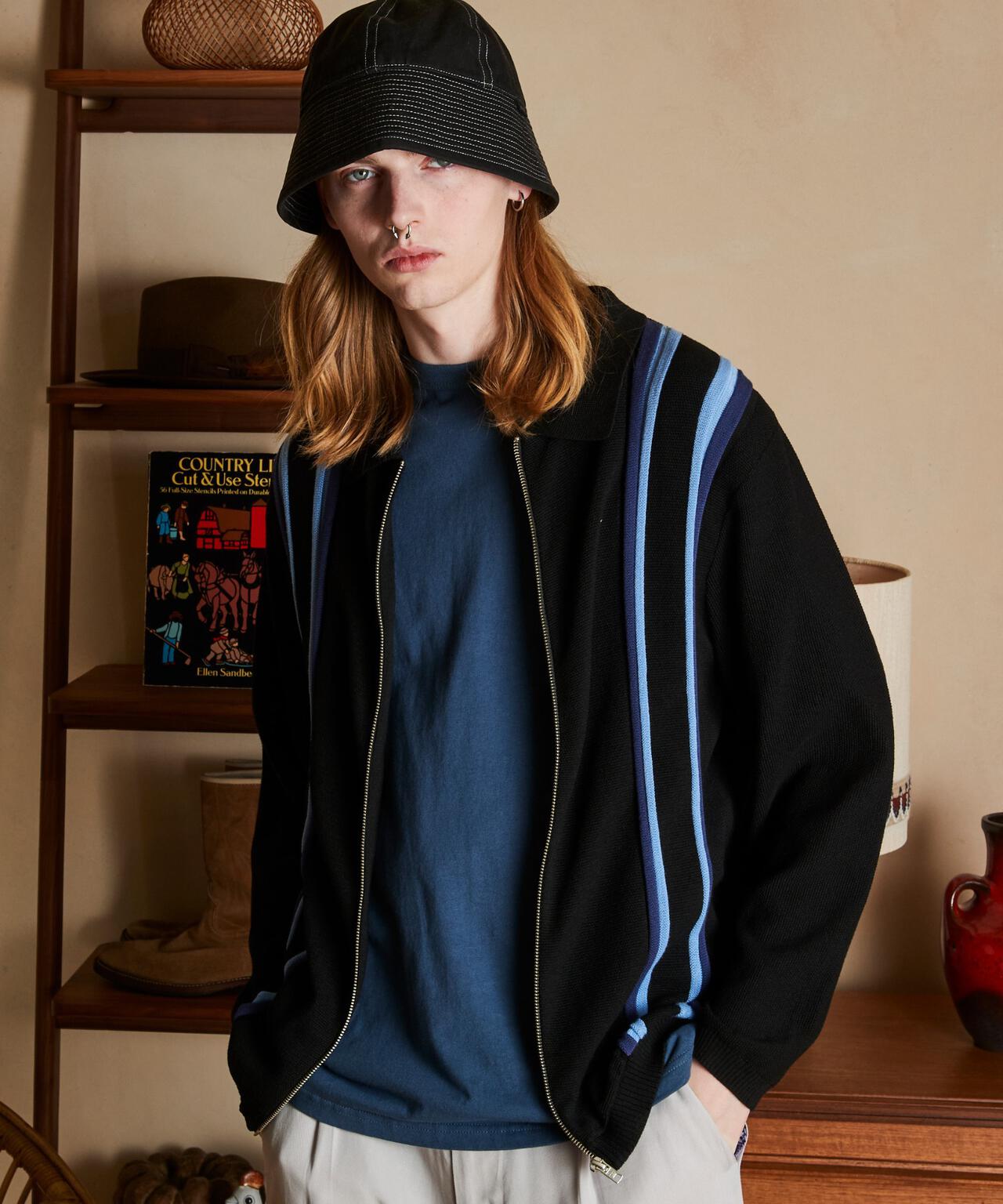 LS ZIP KNIT CARDIGAN/LS ジップ ニットカーディガン | Schott