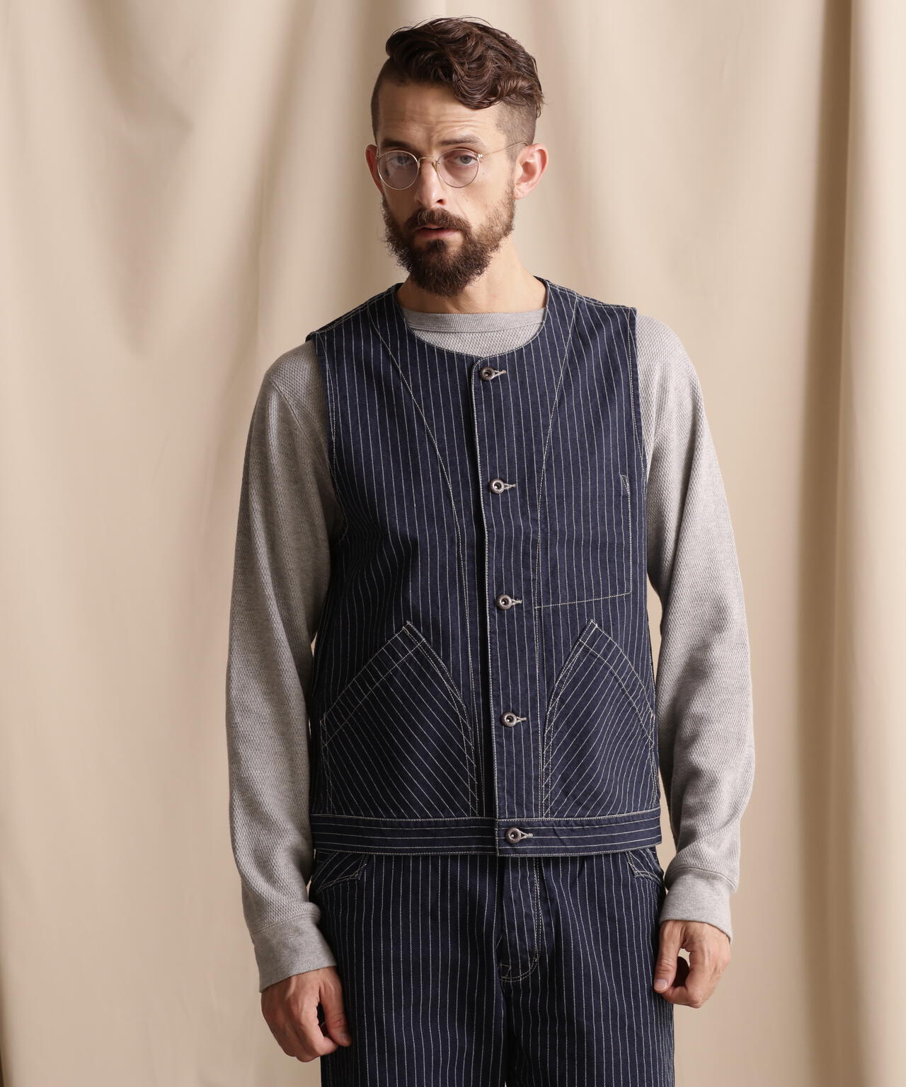 OLD HICKORY DENIM VEST/オールドヒッコリーデニムベスト | Schott