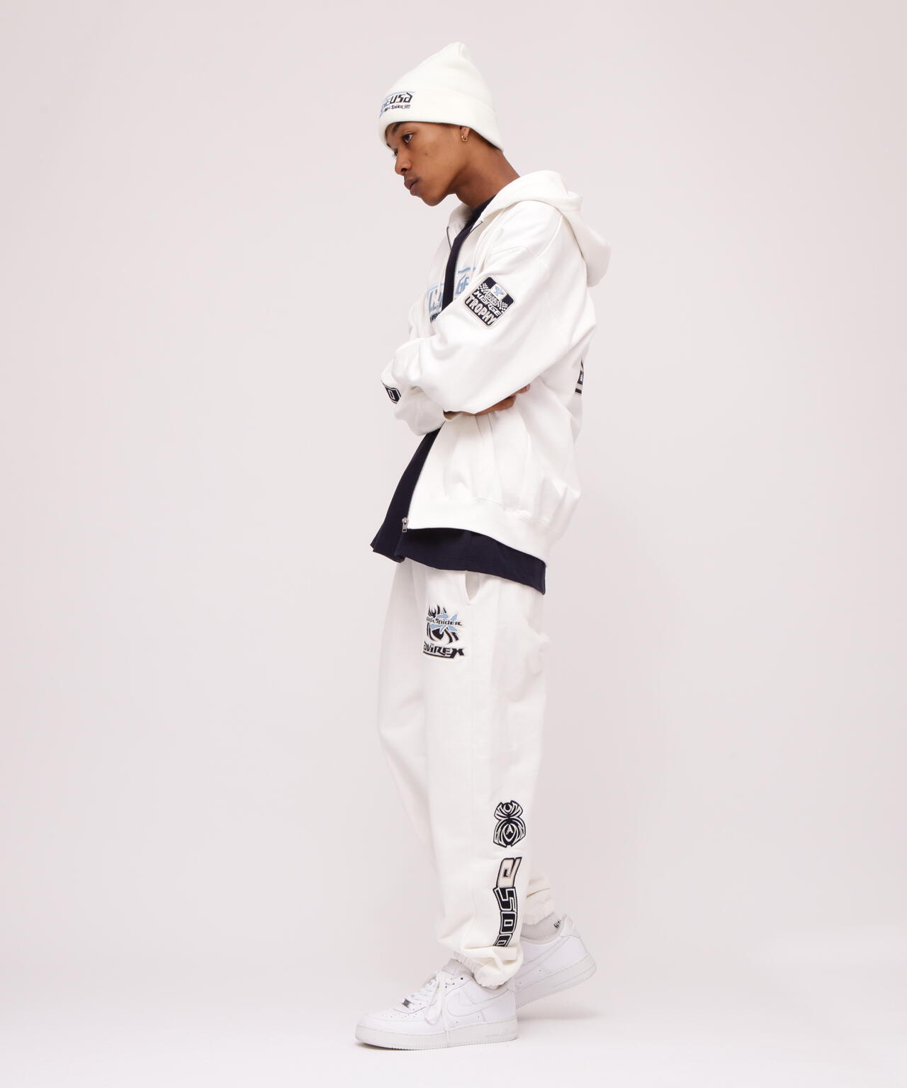 AVIREX × XLARGE》SWEAT PANTS BLACK SPIDER / スウェットパンツ