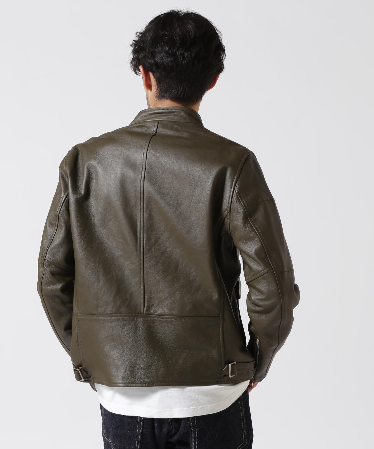 LEATHER MILITARY RIDERS JACKET/レザー ミリタリー ライダース
