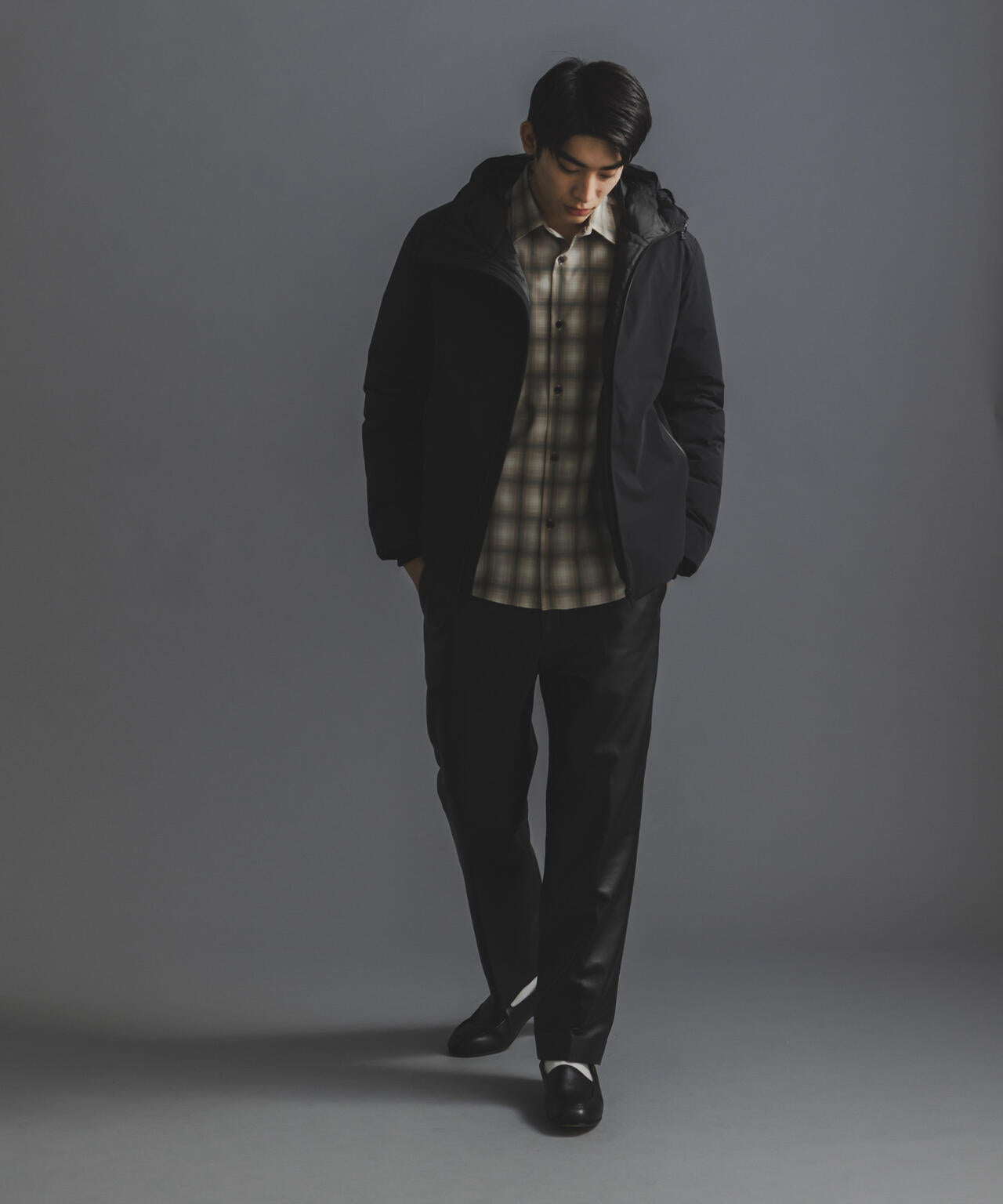 西川ダウン(R)」スポーティーフードダウン | NANO universe（ナノ