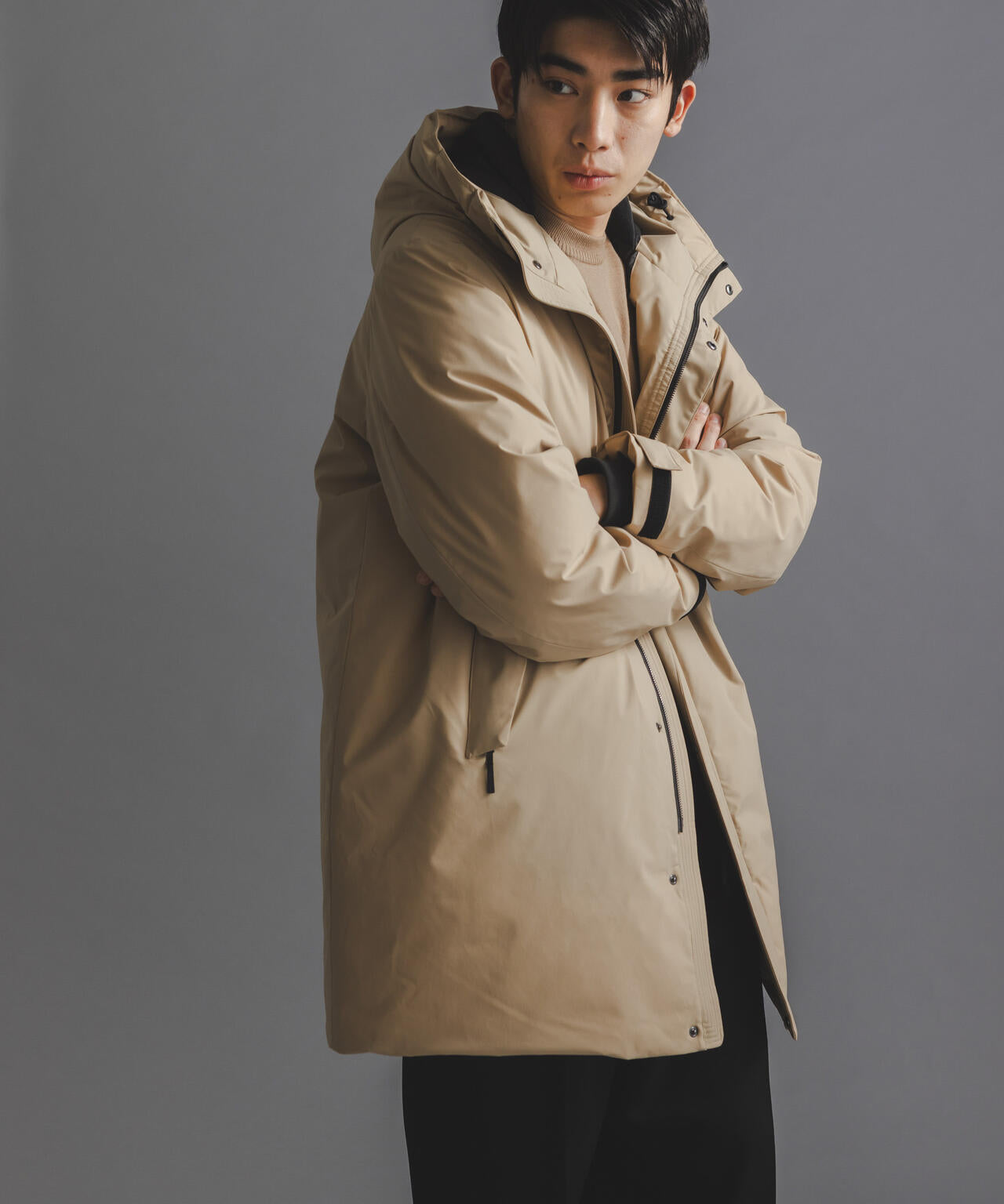 西川ダウン(R)」ロングフードダウン | NANO universe（ナノ