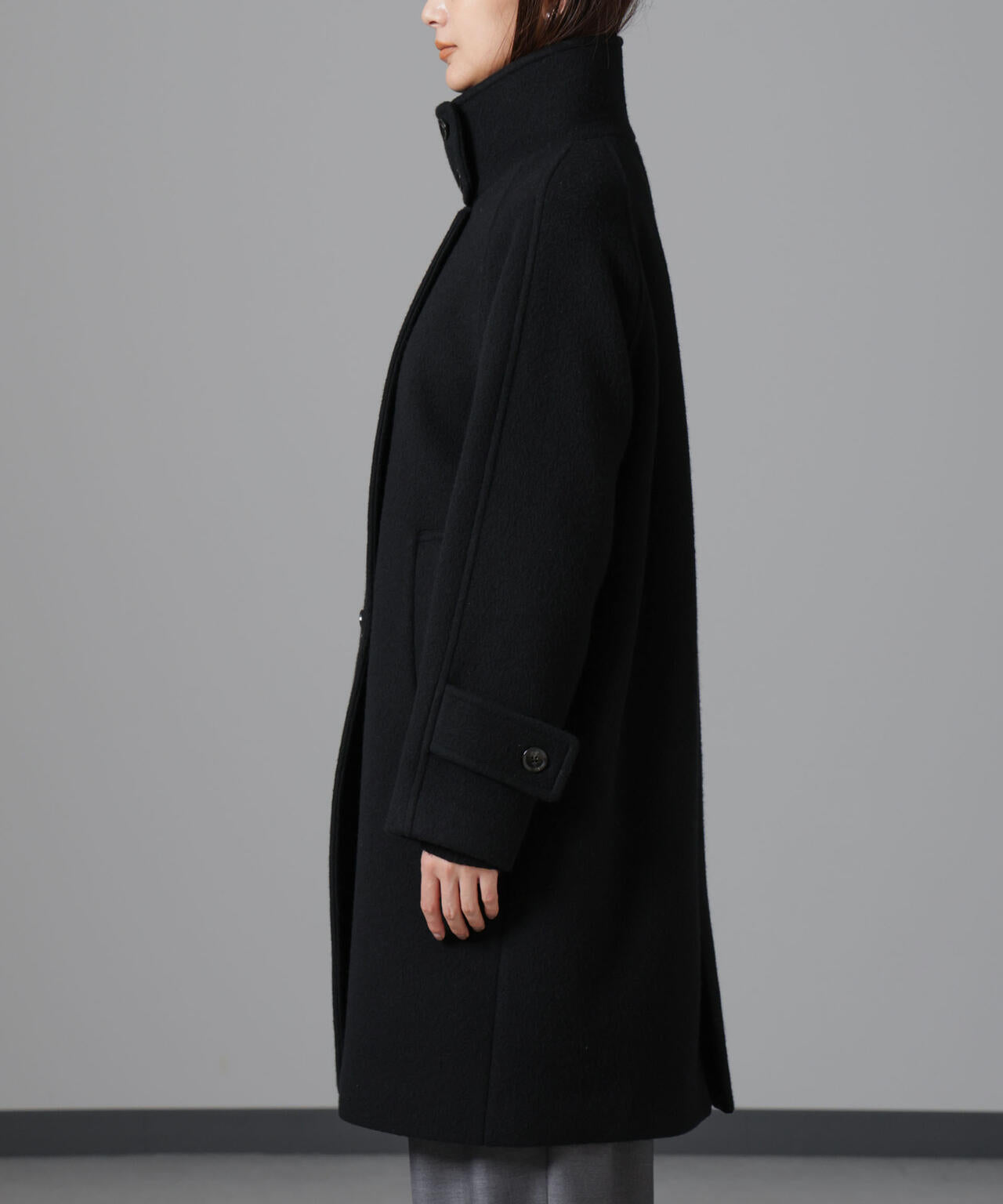 PECOLAMBウールカシミヤスタンドカラーコート | NANO universe（ナノ