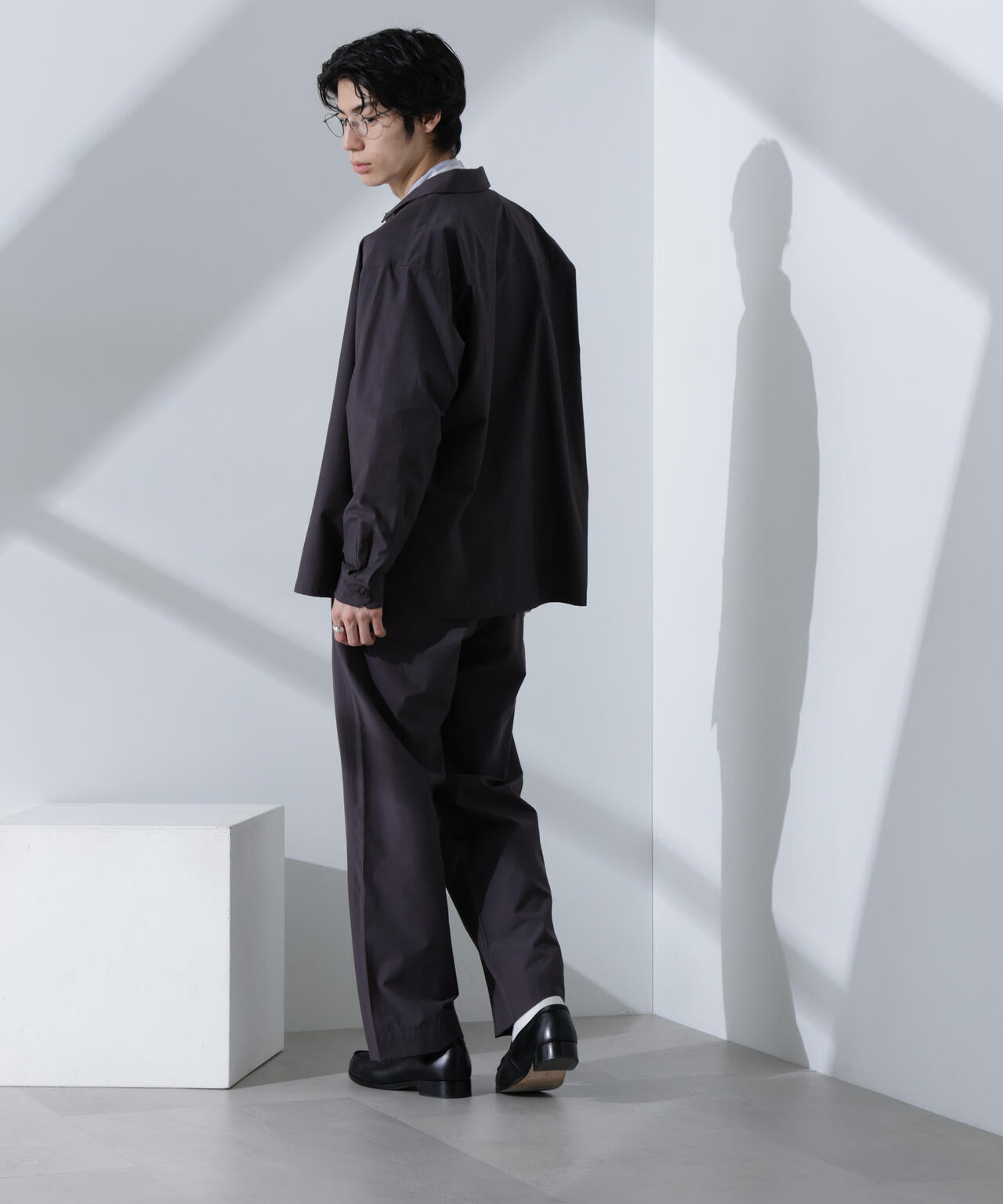 ストレッチワイドシャツブルゾン(セットアップ可) | NANO universe