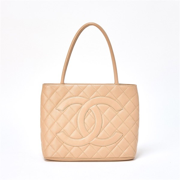 CHANEL マトラッセ 復刻 2005年 トートバッグ ベージュ ゴールド