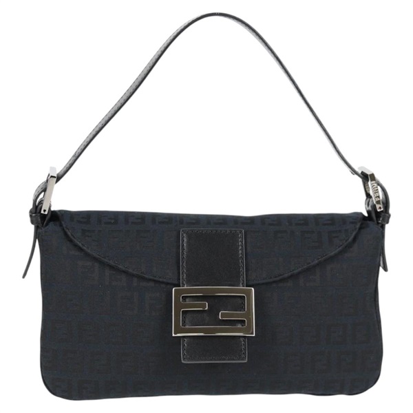 FENDI マンマバゲット ズッキーノ ショルダーバッグ ブラック シルバー