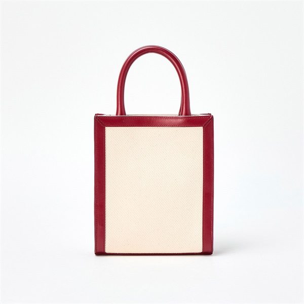 CELINE バーティカルカバ ミニ ハンドバッグ レッド ホワイト ゴールド