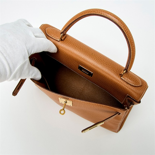 HERMES ケリー 28 1993年 ○W ハンドバッグ ゴールド ゴールド